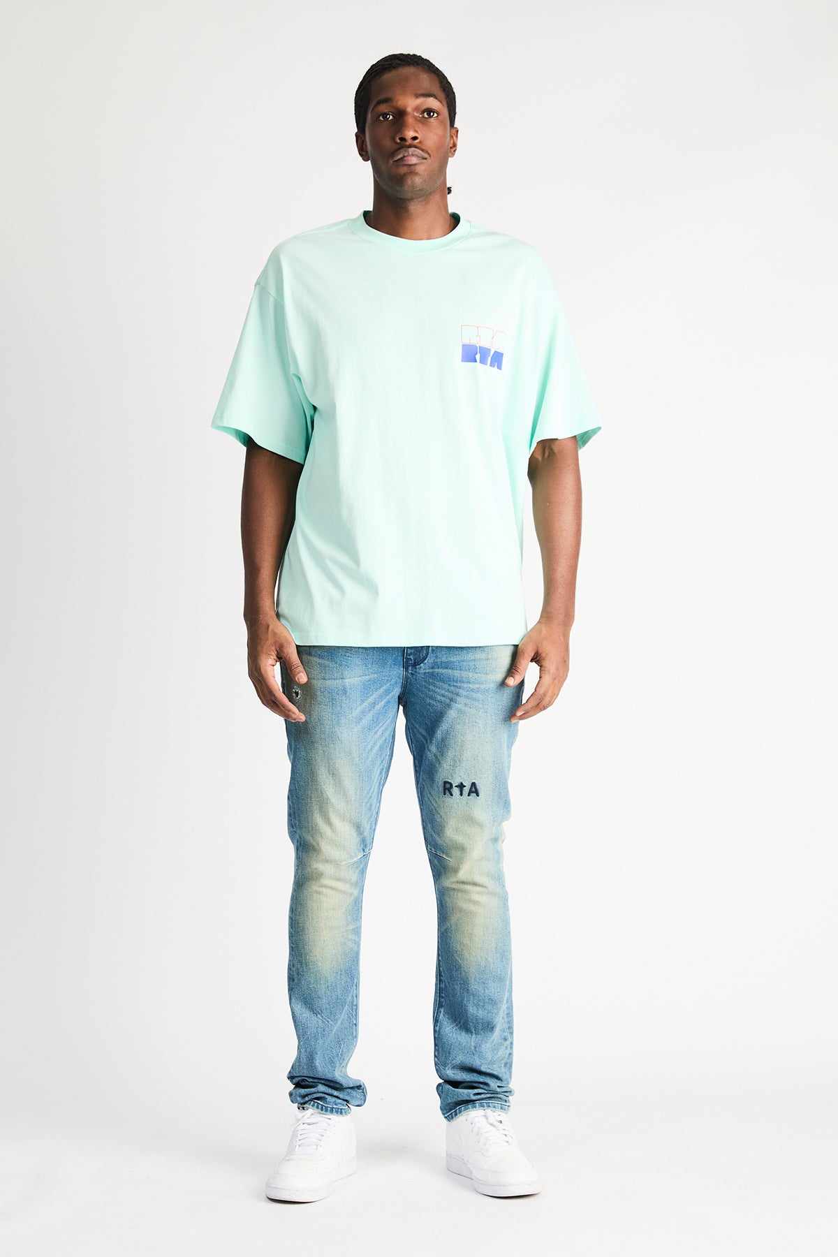 Men's Sunbleach Blue Skinny Jeans | RTA