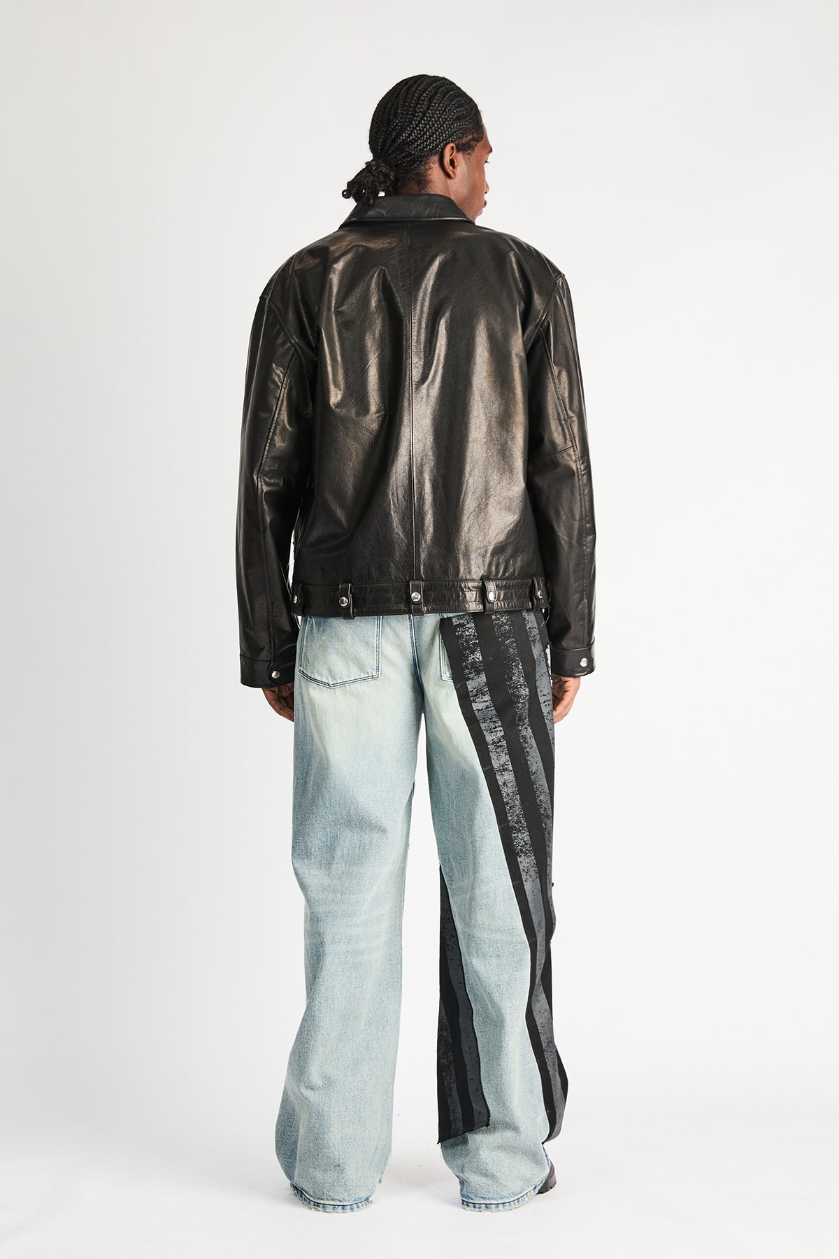 LIOR WIDE LEG JEANS | INDIGO FRAYED FLAG