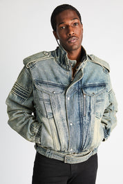 RUI CROPPED DENIM JACKET | DAWN WAVE