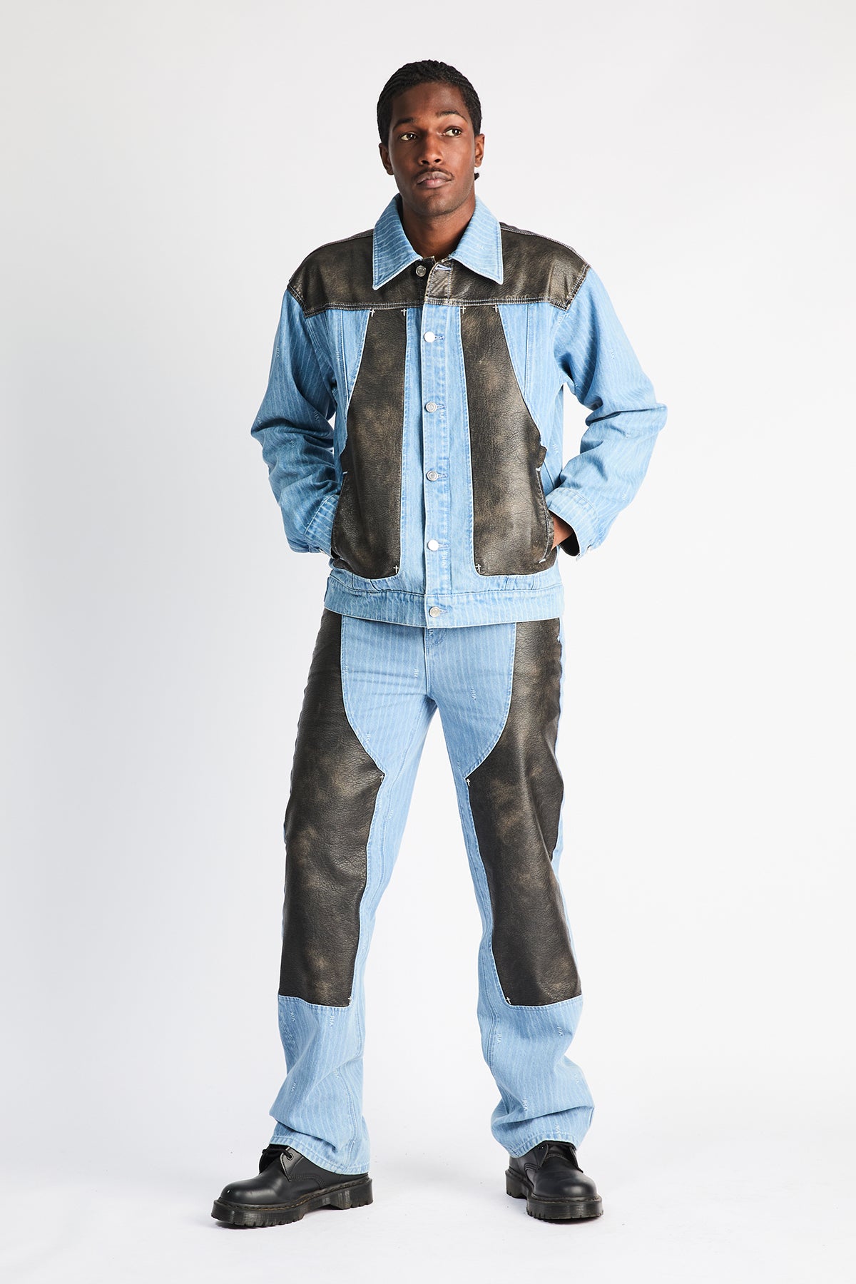 ELIOTT STRAIGHT LEG JEAN | BLUE PINSTRIPE COMBO