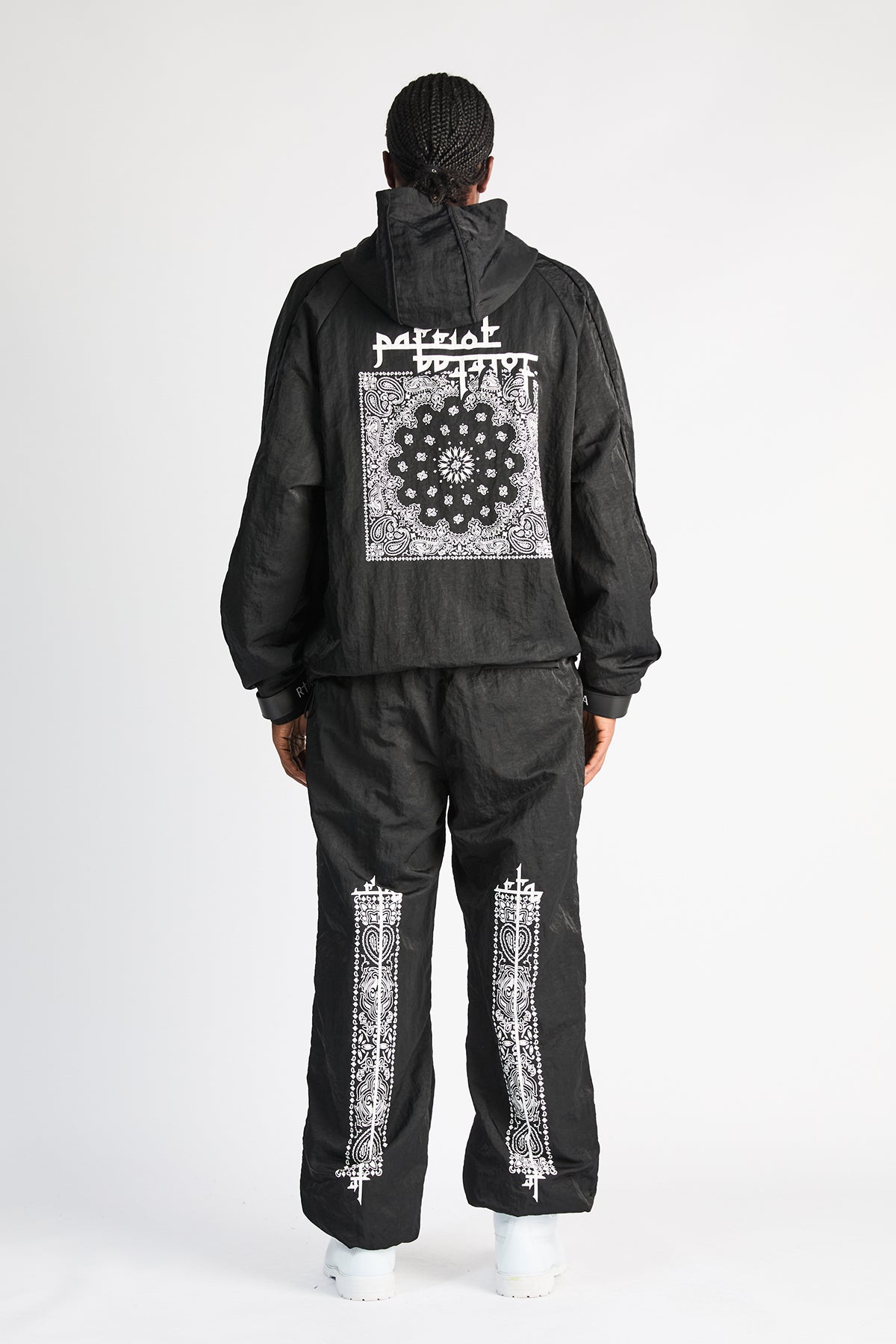 Men's Black Paisley Track Pant | RTA