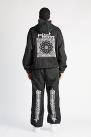 Black Paisley Track Suit Set - On Model Back View | RtA