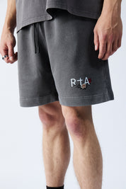 CLYDE ELASTICATED SHORT | VINTAGE BLACK ROSE