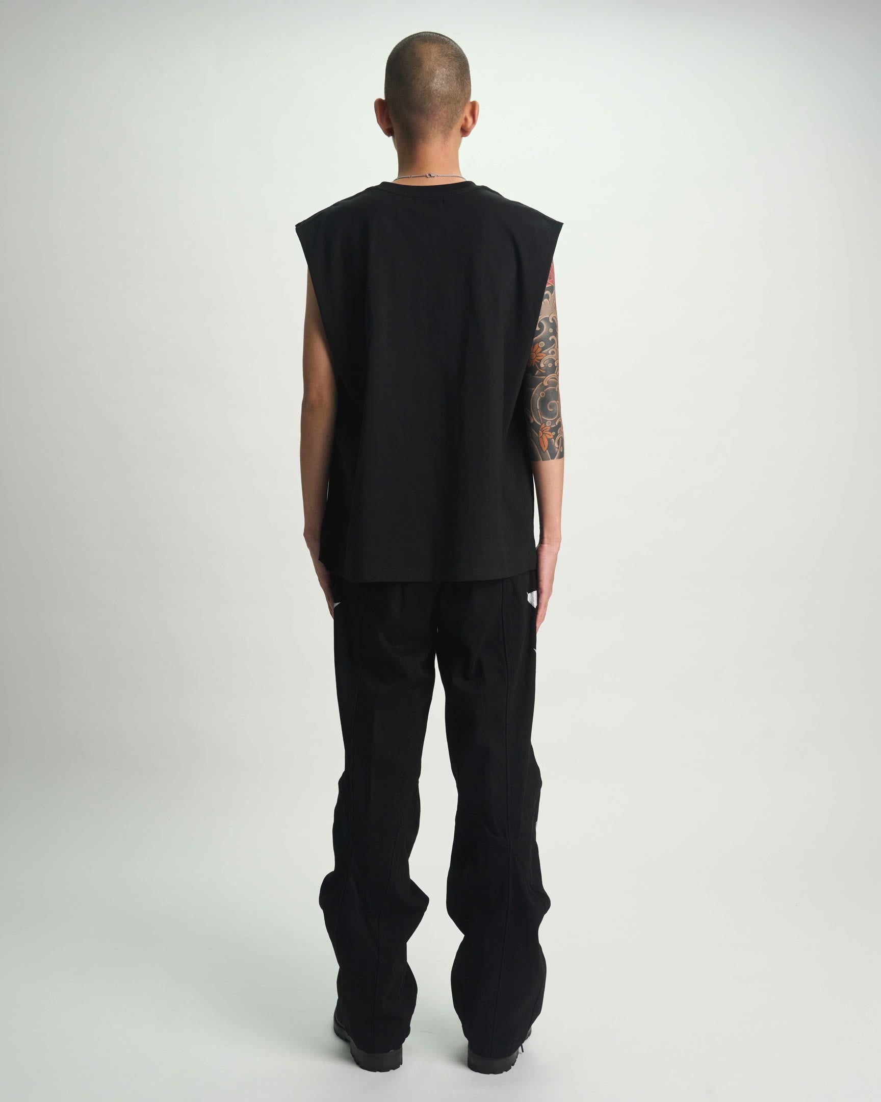 Black Alwin Moto Jean - On Model Back View, Luxury Streetwear Pants | RTA