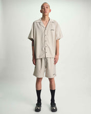 Beige CLYDE Shorts Styling - Complete Streetwear Set Front | RTA