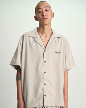 Beige Nathan Short Sleeve Shirt - On Model Front View Premium Streetwear | RTA