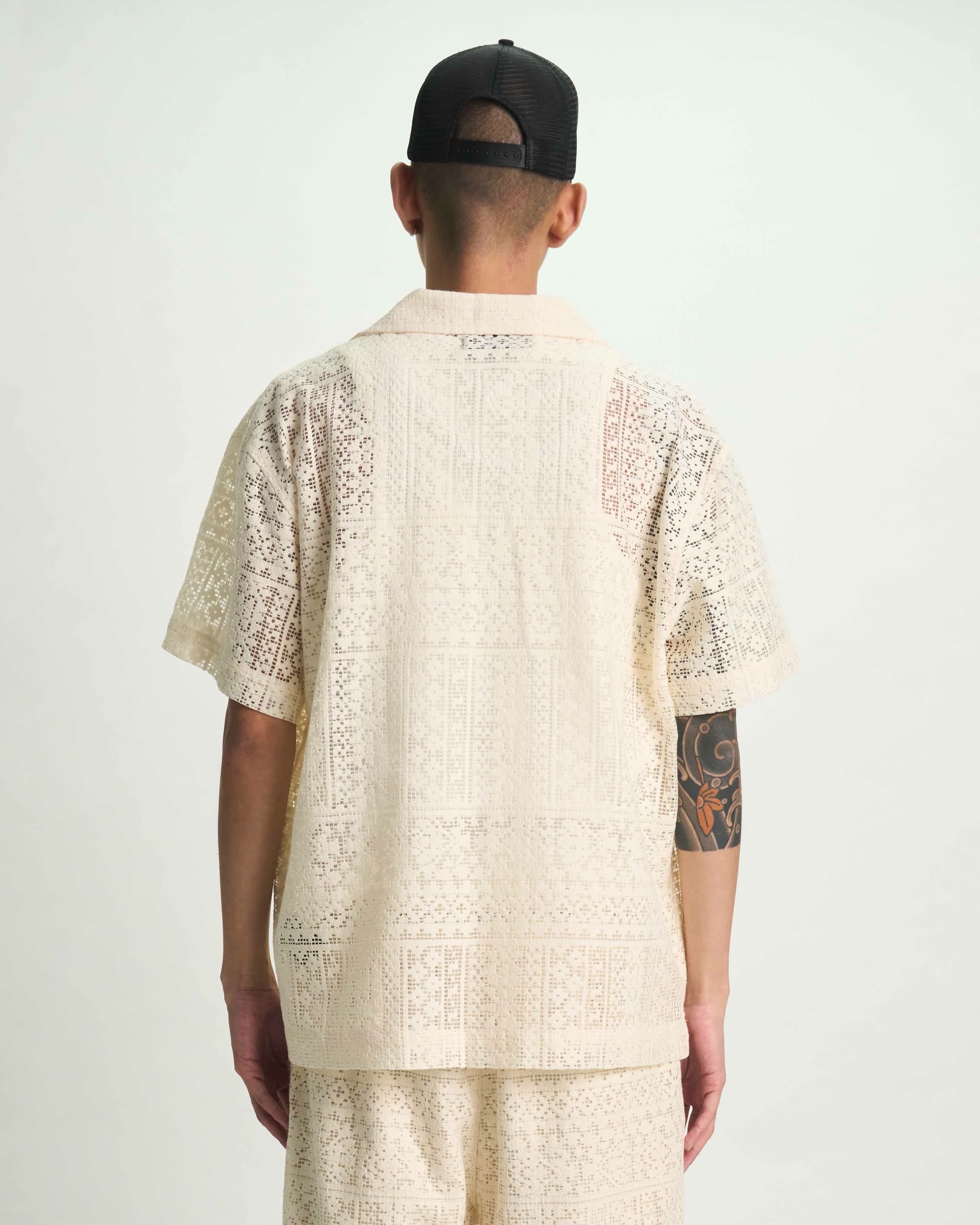 Sand Nathan Shirt and Shorts Set - On Model Back | RTA