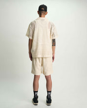 Sand Crochet Clyde Shorts and Shirt Set - Model Back View | RTA