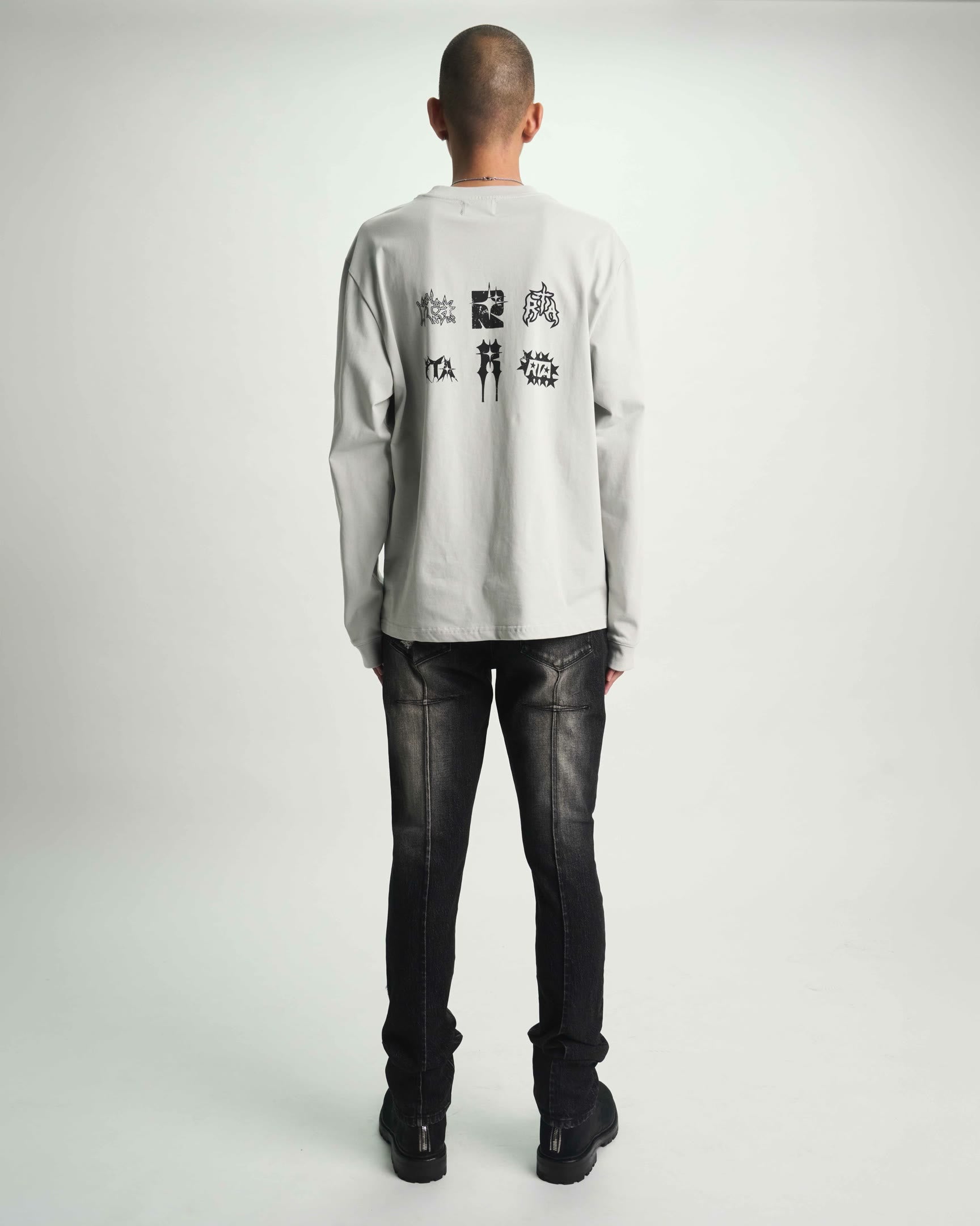 Black Clayton Skinny Jeans - On Model Back | RTA