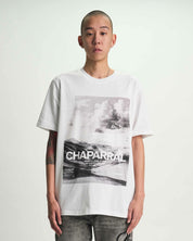 White Cotton Liam Tee - On Model Front View Streetwear Style | RTA