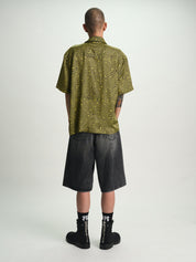 ZENO ZIP UP SHIRT | BLACK TOPOGRAPHY