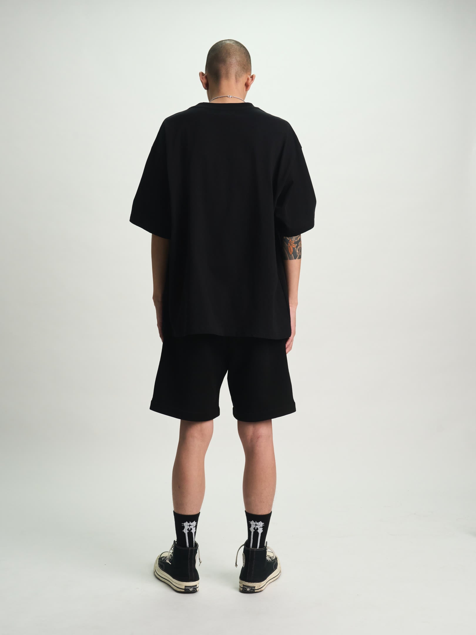 COLIN OVERSIZED SHORT SLEEVE TEE | BLACK MIXED LOGO
