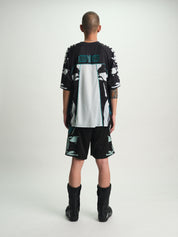 UDO BOXING SHORT | BLACK LIGHT TEAL RACING