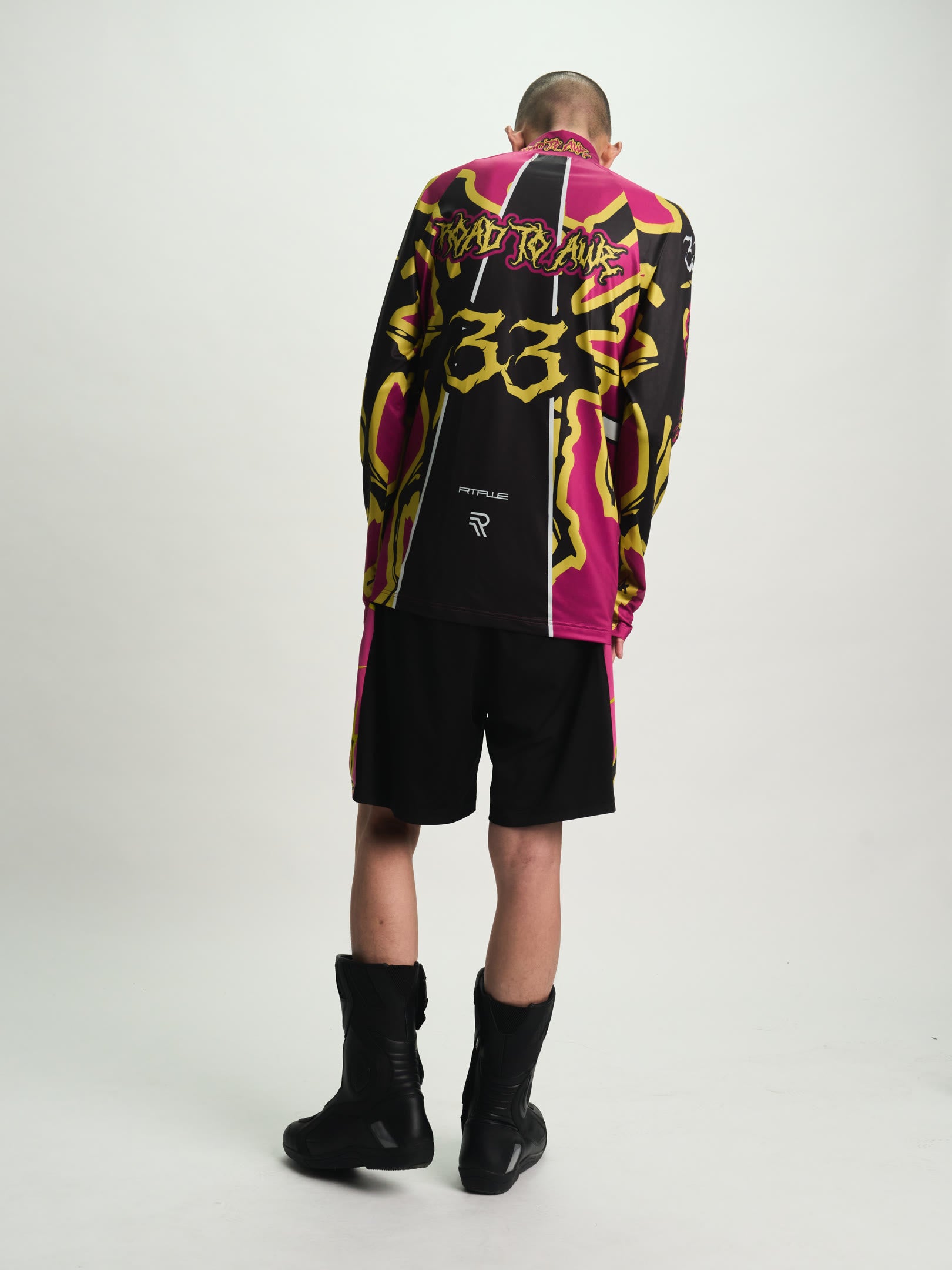 UDO BOXING SHORT | BLACK FUCHSIA BEETLE