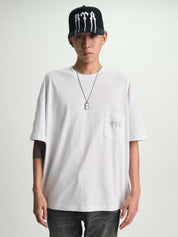 BASTIEN POCKET TEE | WHITE SPIKED R