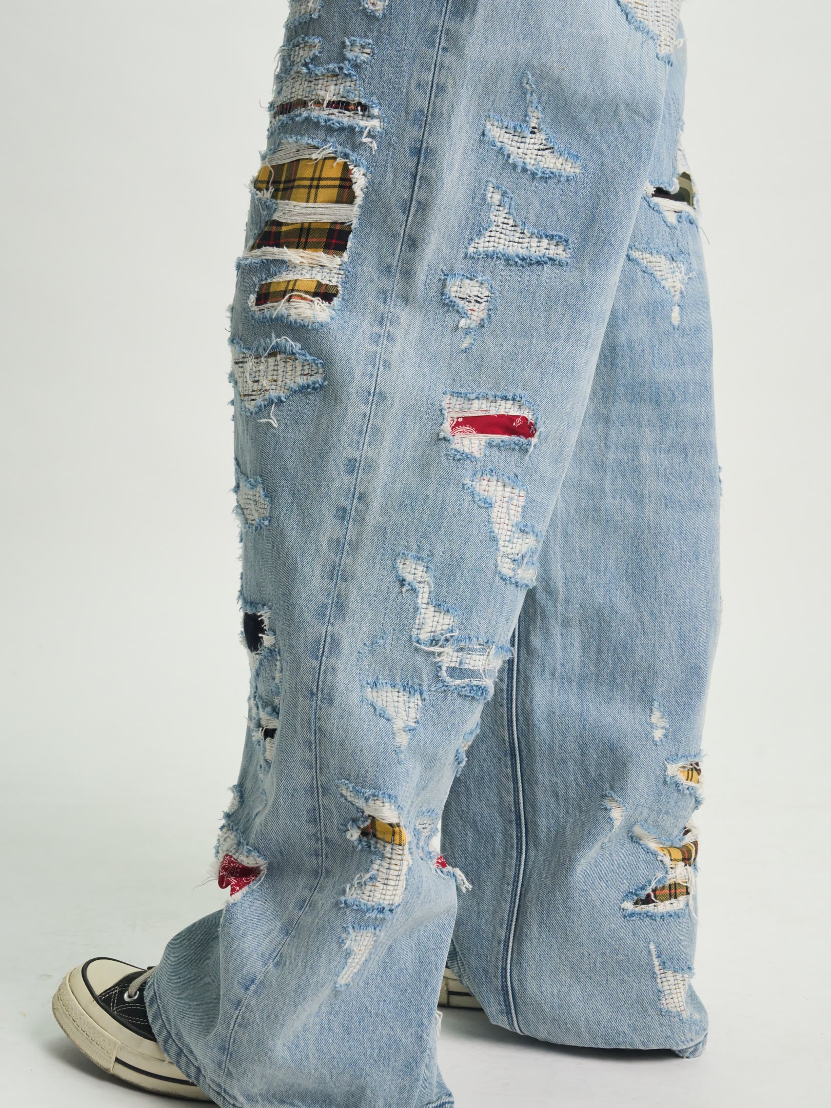 FRANCO WIDE LEG JEAN | FRAYED INDIGO