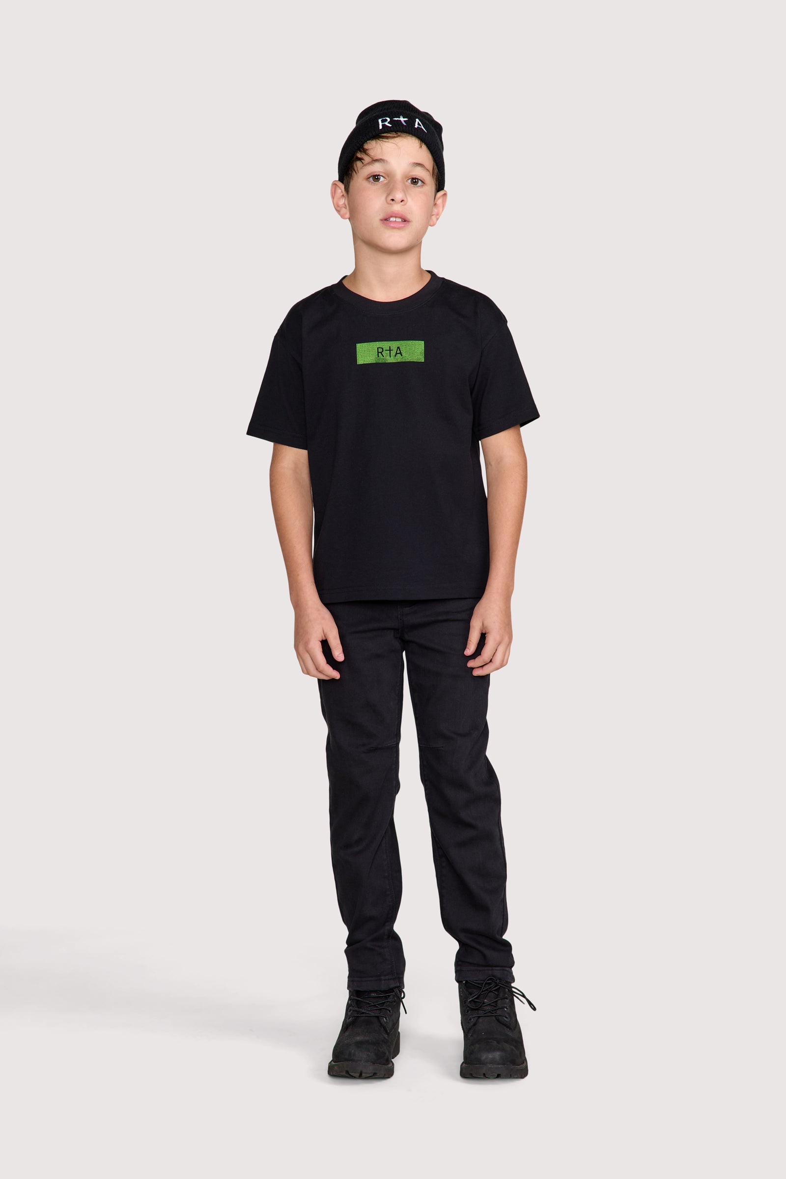 KIDS CARLO SKINNY JEAN | BLACK MULTI CROSS