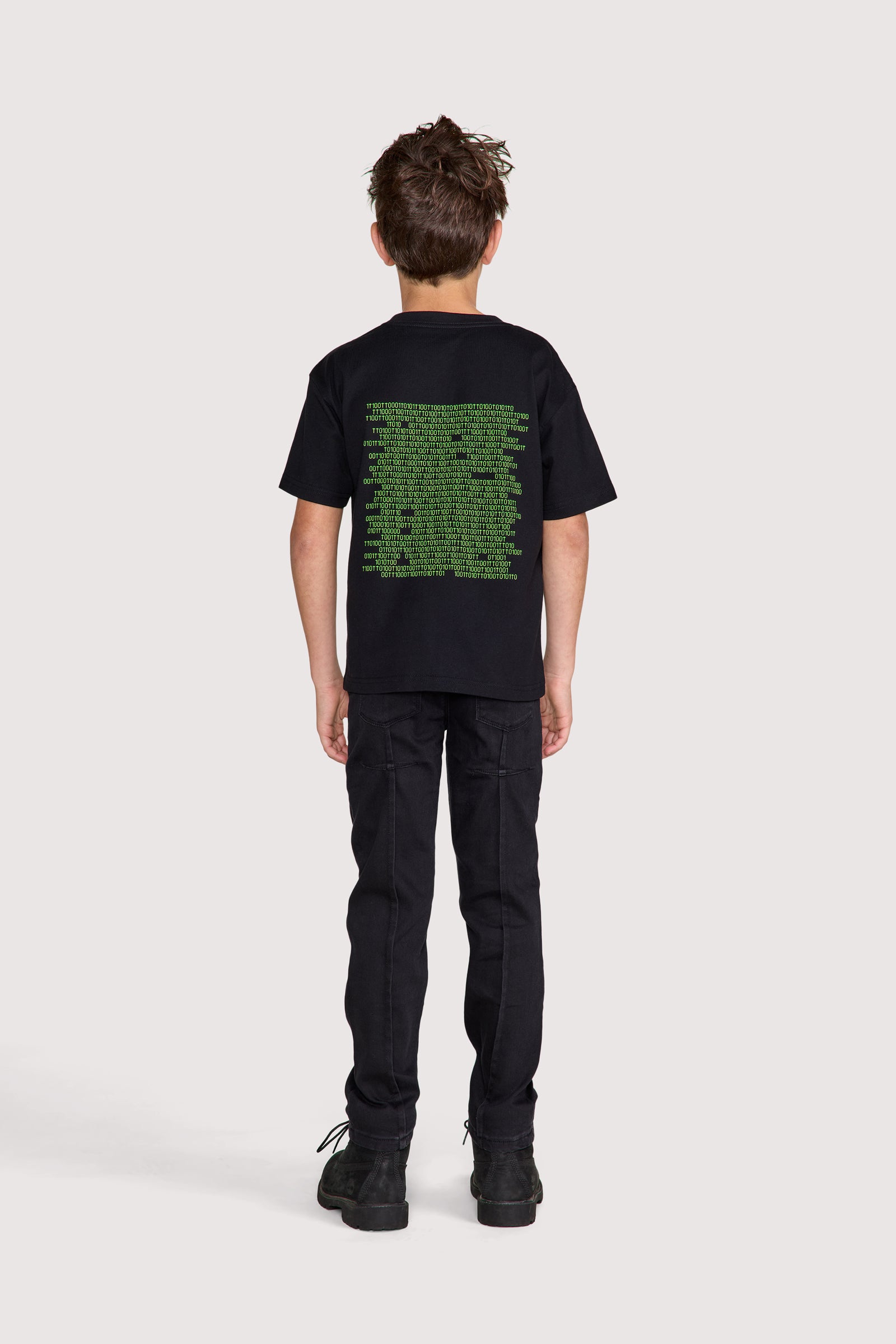 KIDS CARLO SKINNY JEAN | BLACK MULTI CROSS