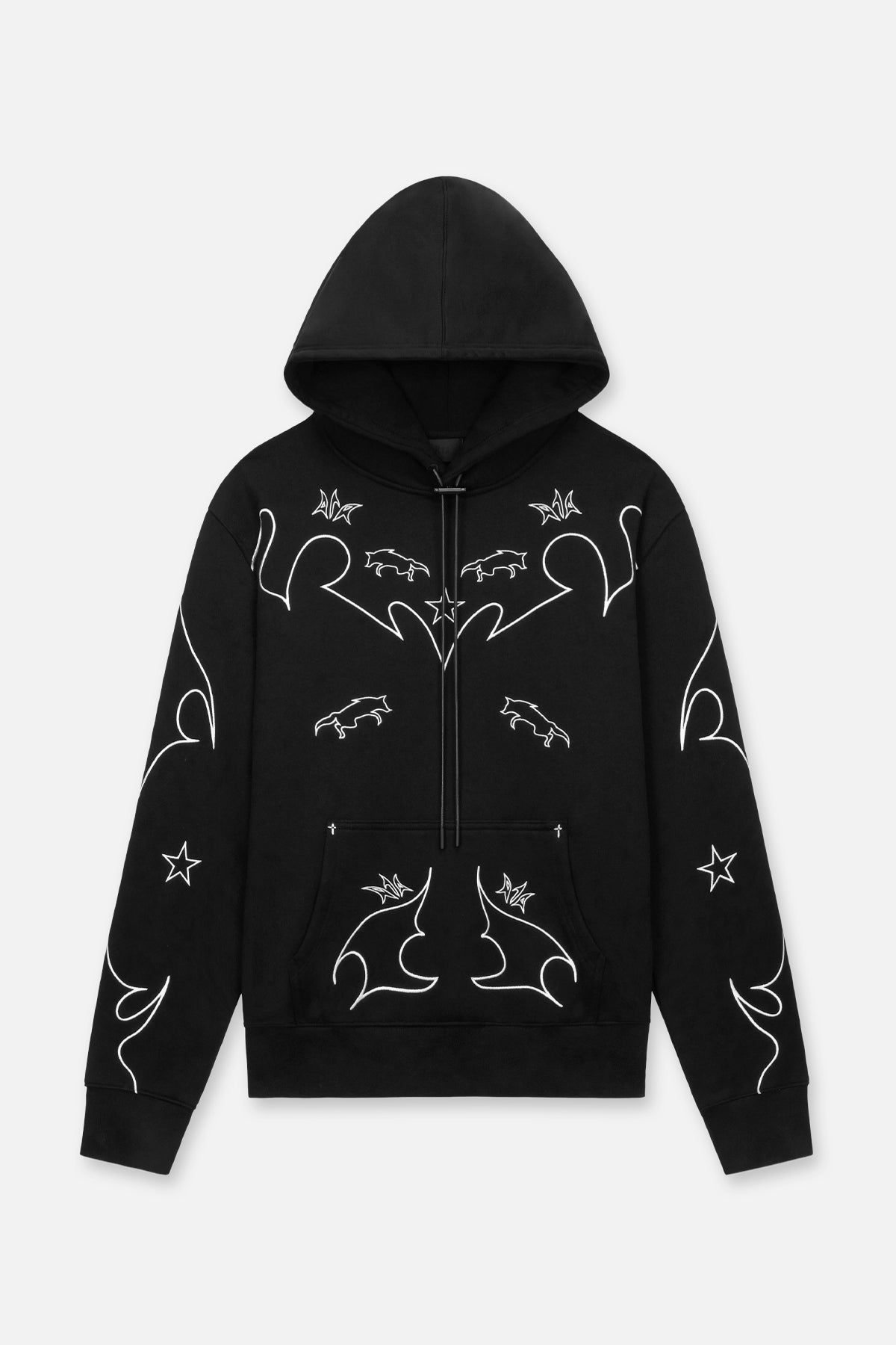 DION HOODIE | BLACK AND WHITE WESTERN