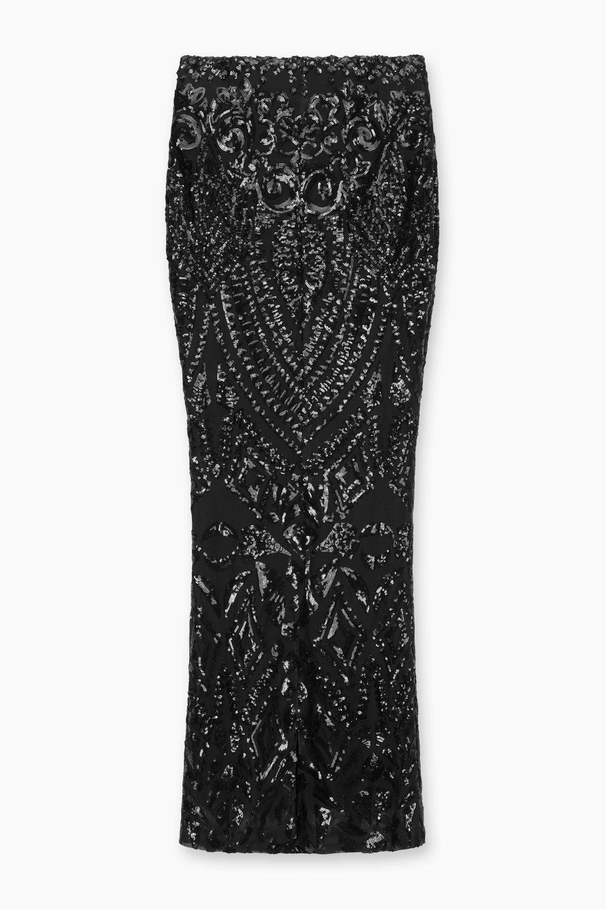 ADELE SEQUIN MAXI SKIRT | BLACK