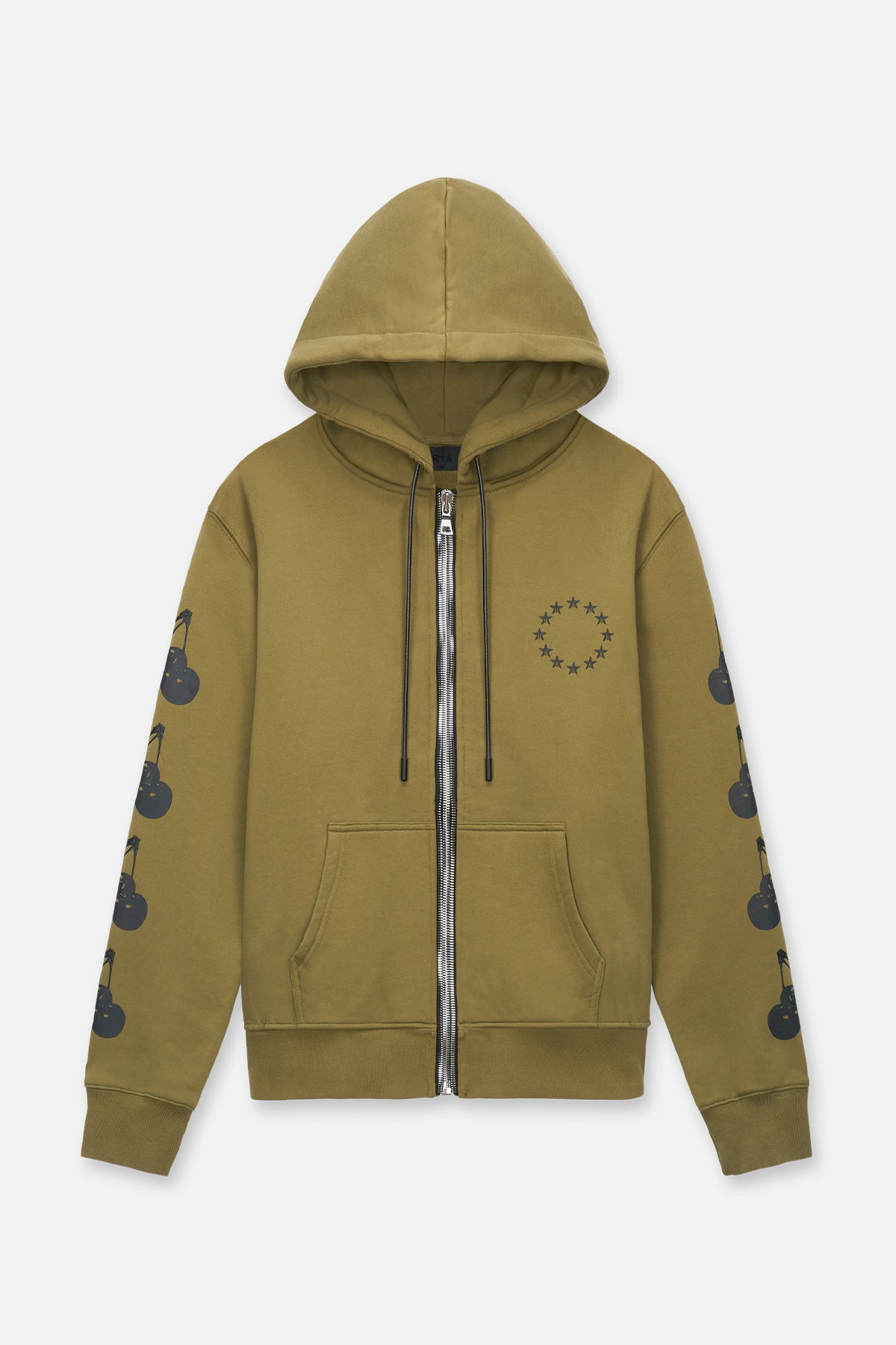 FLOYD ZIP UP HOODIE | CHARTREUSE BLACK CHERRIES