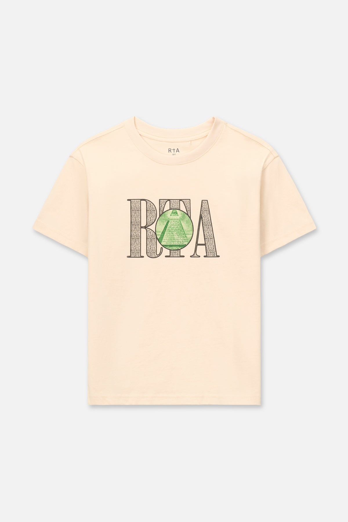 Kids Lawson Tee Bone Dollar Stamp - Front View, dollar pyramid graphic | RTA
