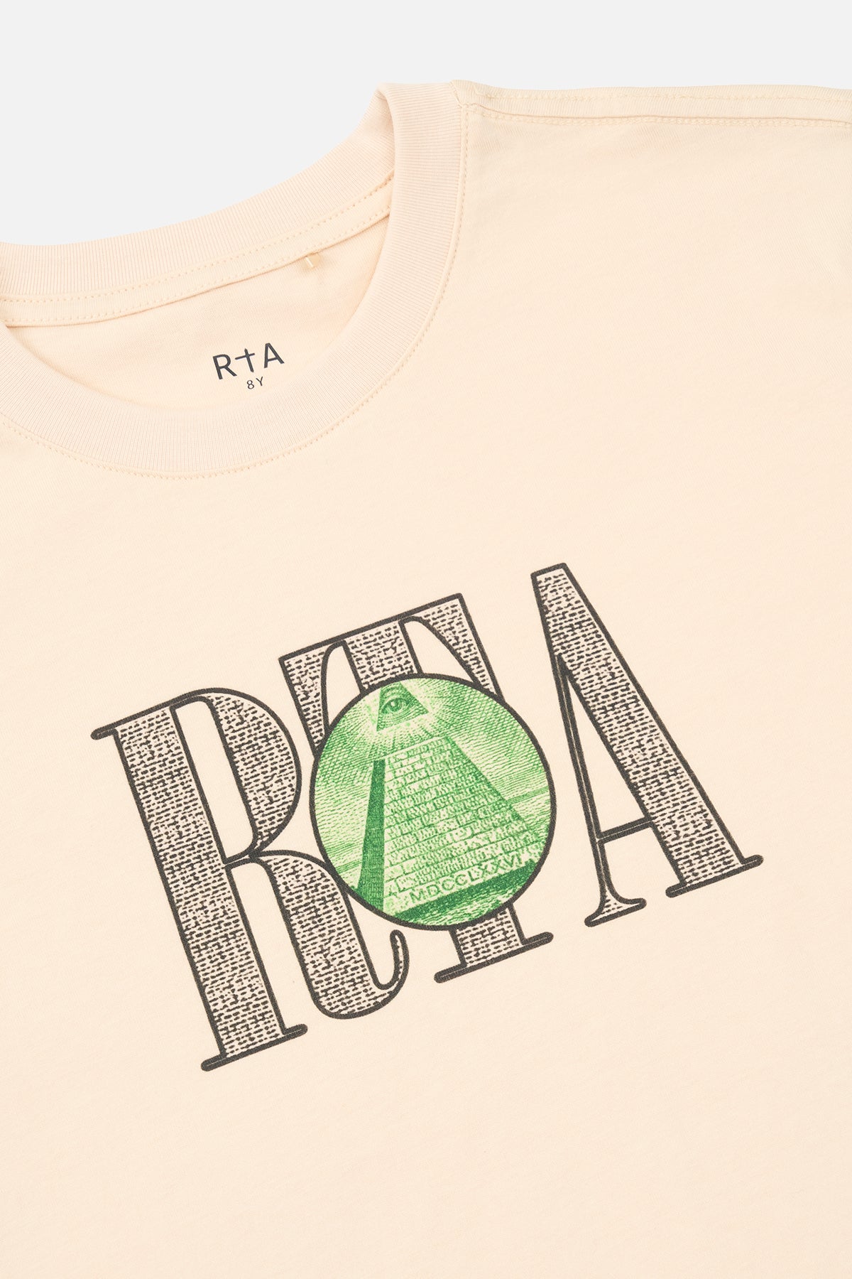 Kids Lawson Tee Bone - Graphic Detail, RTA dollar pyramid motif with all-seeing eye | RTA