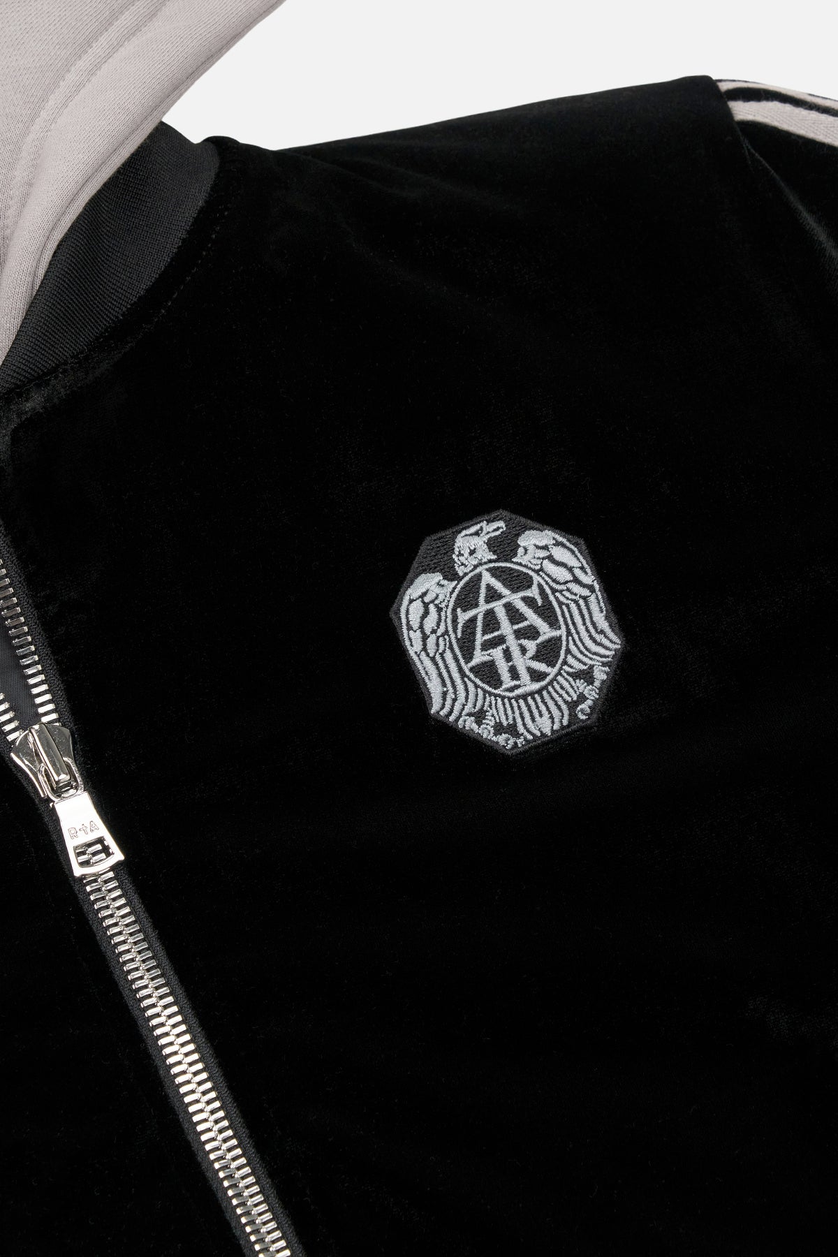 Black Velvet Kids Rian Bomber Embroidered Eagle Crest Patch - Front Chest Detail | RTA