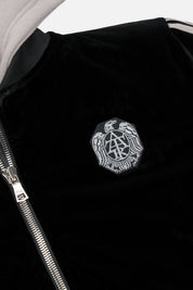 Black Velvet Kids Rian Bomber Embroidered Eagle Crest Patch - Front Chest Detail | RTA