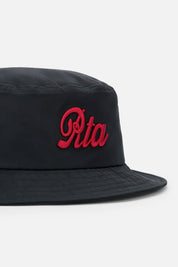 KIDS MIKO BUCKET HAT | BLACK CURSIVE RTA