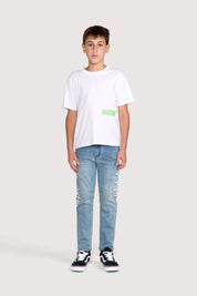 KIDS BENSON SKINNY JEAN | COASTAL DRIFT CROSS PATCH