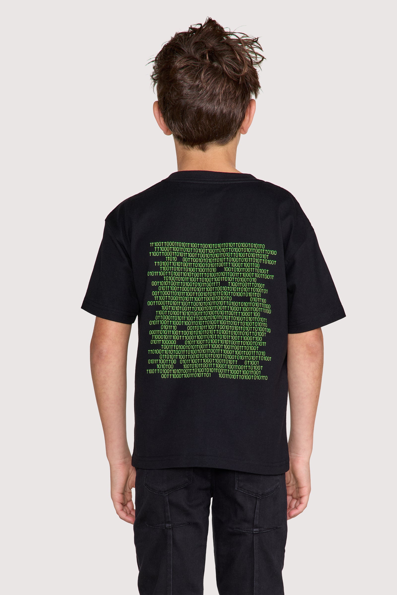 KIDS LAWSON SHORT SLEEVE TEE | BLACK BINARY LOGO