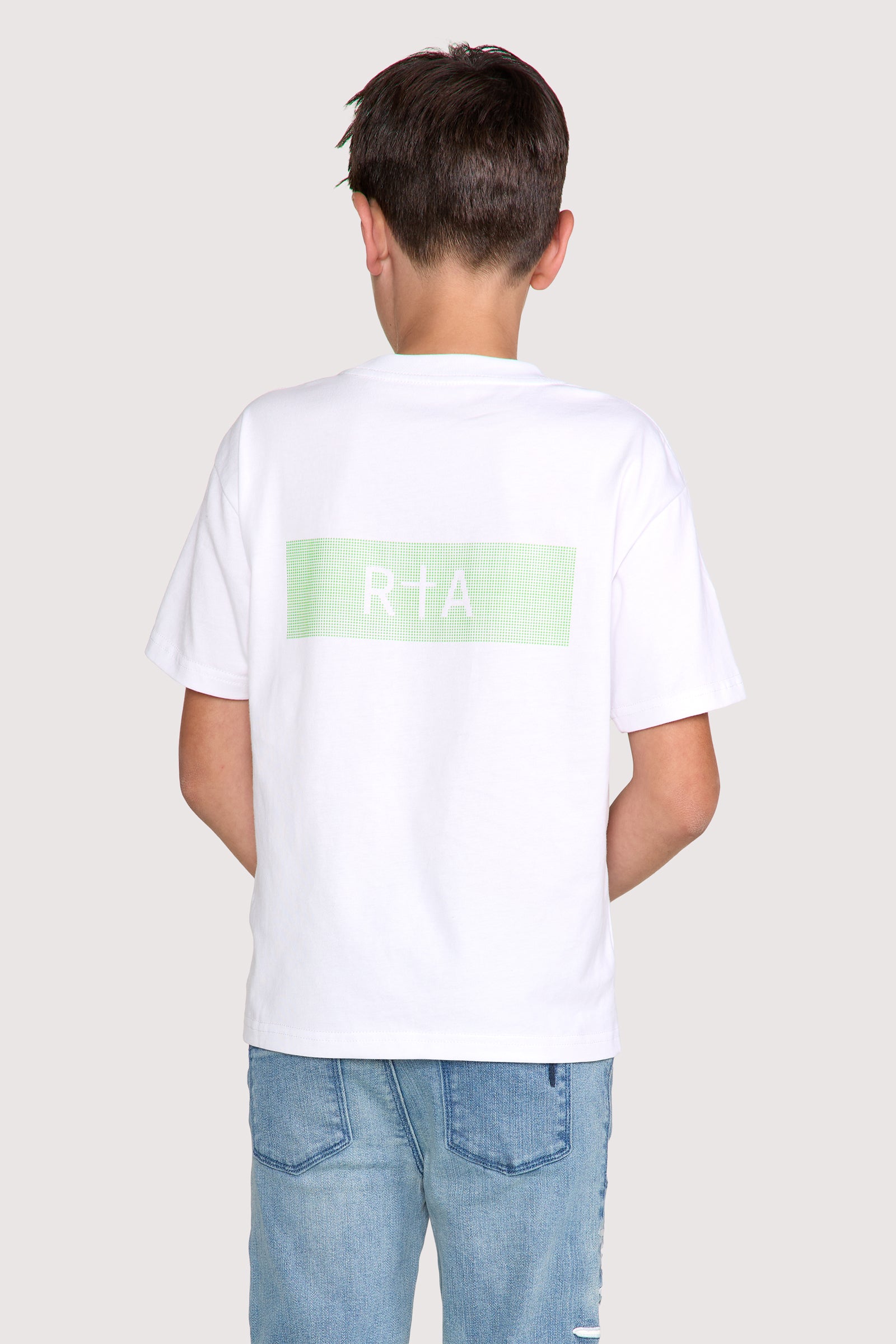 KIDS LAWSON SHORT SLEEVE TEE | WHITE GLITCH RTA