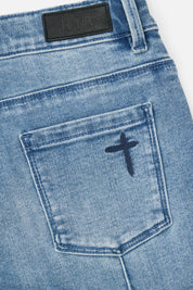 KIDS CARLO BACK DART SKINNY JEAN | GLACIER BLUE