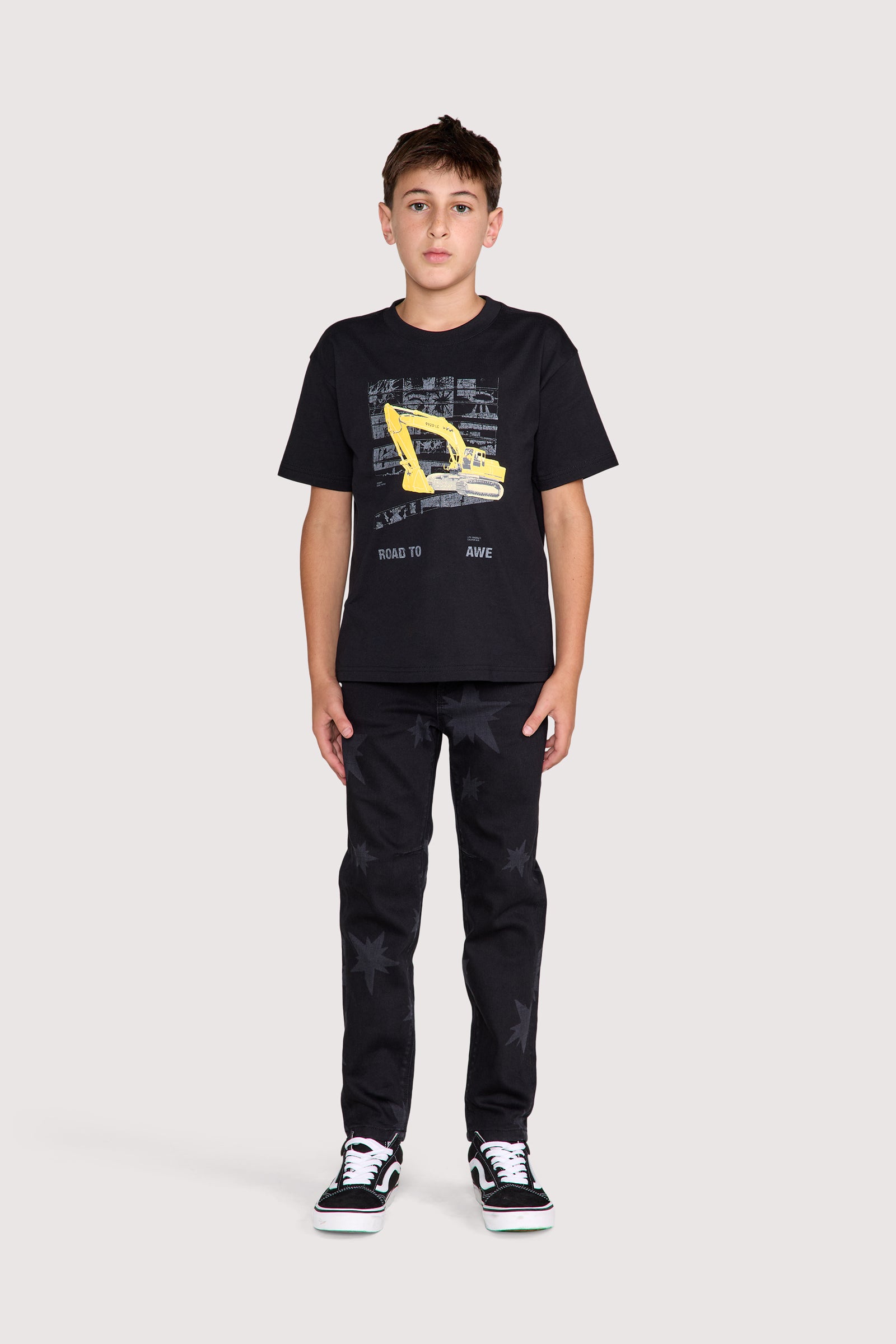 KIDS BENSON SKINNY JEAN | BLACK ALL OVER STAR