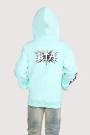 KIDS EDEN PULLOVER HOODIE | TURQUOISE SPIKE RTA