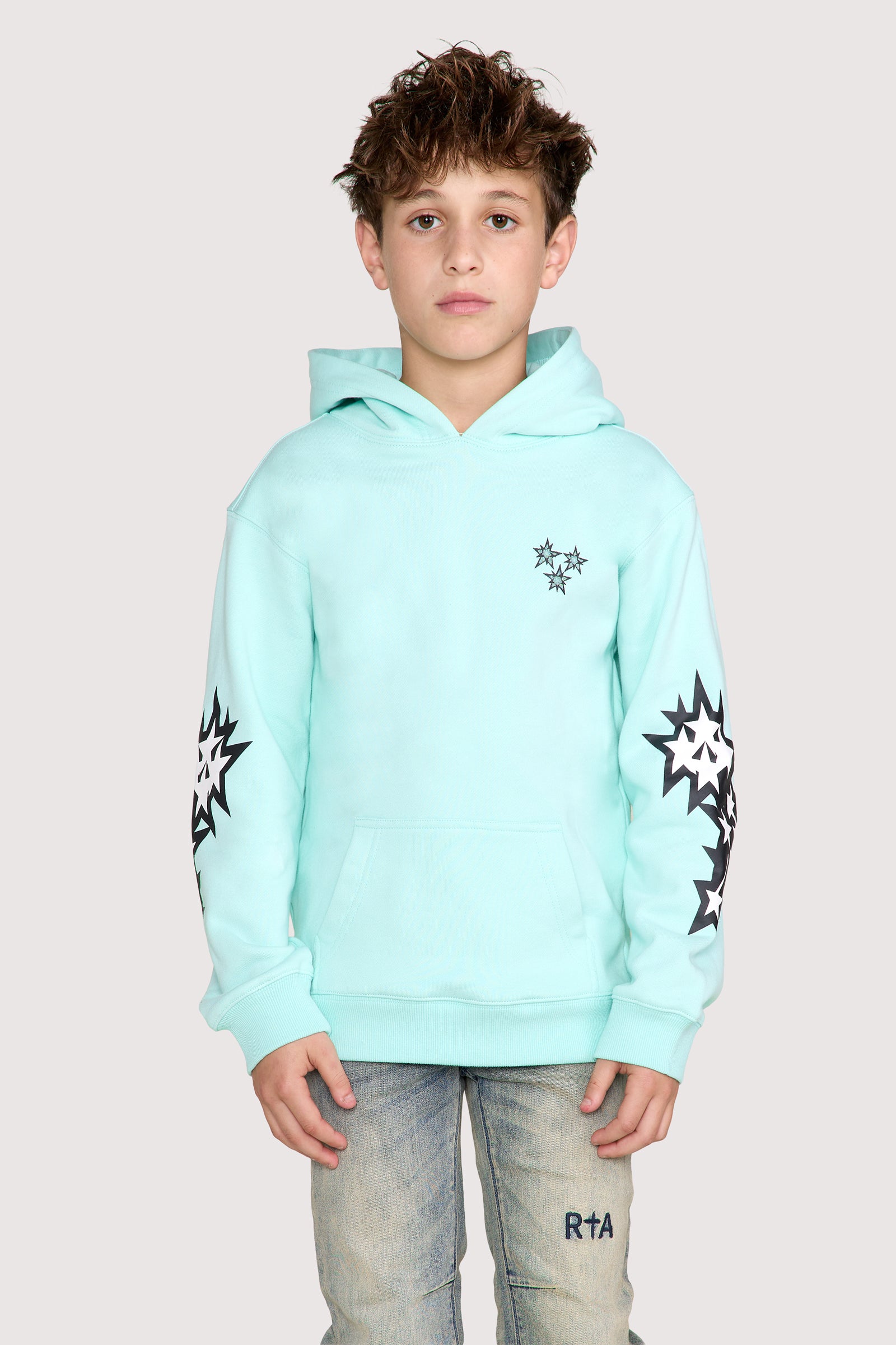 KIDS EDEN PULLOVER HOODIE | TURQUOISE SPIKE RTA