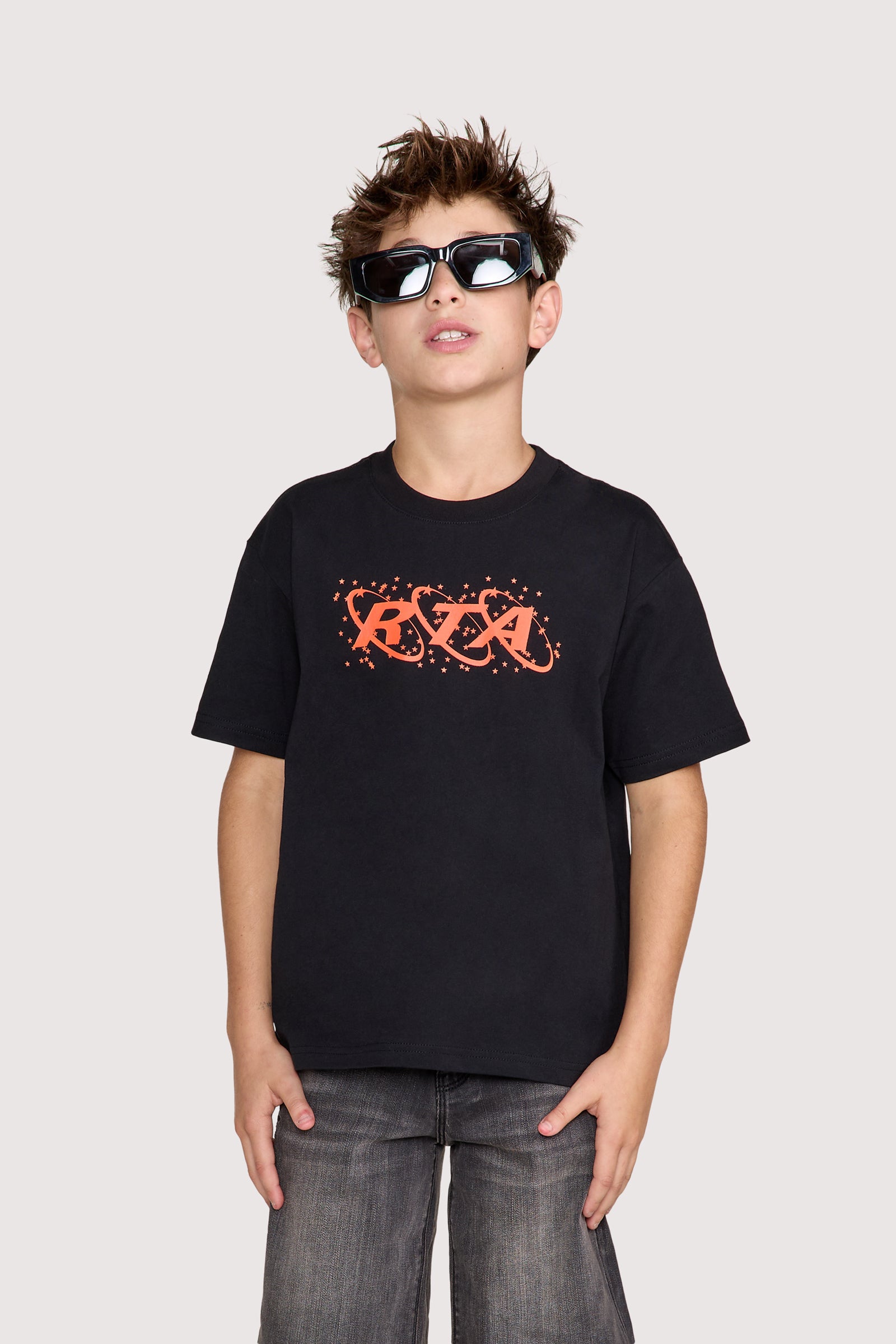 KIDS LAWSON SHORT SLEEVE TEE | BLACK PLANETARY RTA