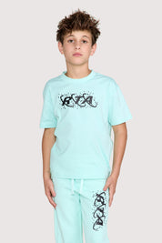 KIDS LAWSON SHORT SLEEVE TEE | TURQUOISE PLANETARY RTA