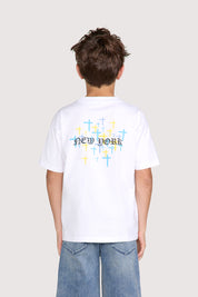 KIDS LAWSON SHORT SLEEVE TEE | WHITE OLD ENGLISH NY