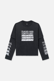 KIDS SEAN LAYERED TEE | BLACK SMOKEY RTA