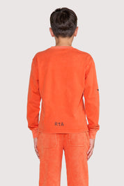 KIDS HOLLIS LONG SLEEVE TEE | ORANGE PLANETARY RTA