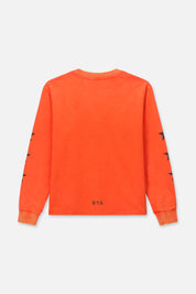 KIDS HOLLIS LONG SLEEVE TEE | ORANGE PLANETARY RTA