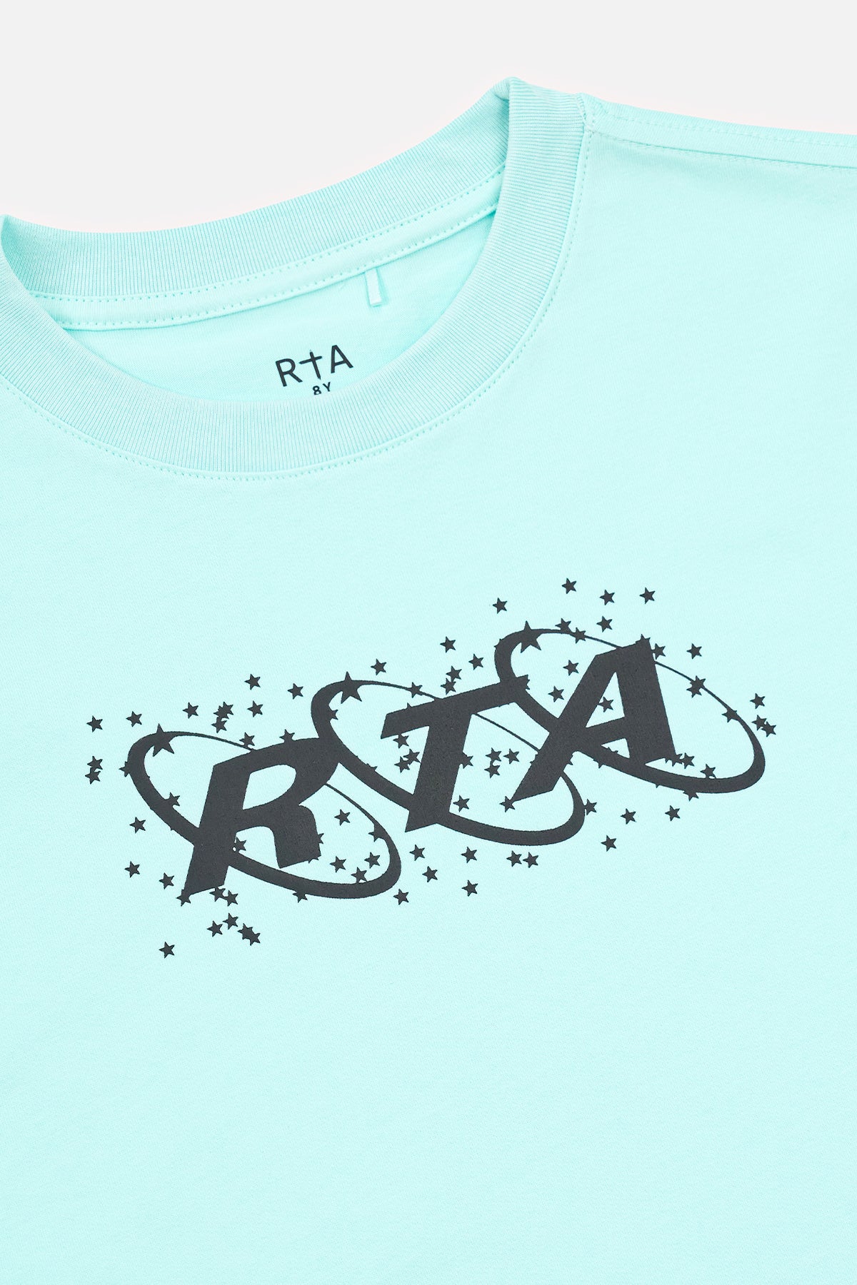 Kids Hollis Long Sleeve Tee RTA Planetary Logo Detail - Close Up View | RTA