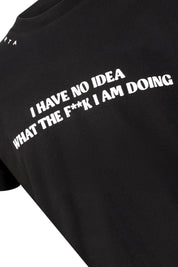 OVERSIZED TEE | BLACK WHAT AM I DOING