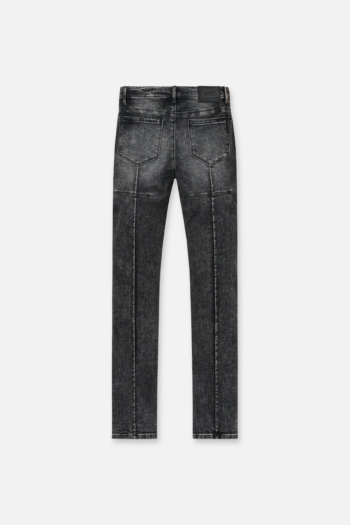 CLAYTON SKINNY JEAN | CHARCOAL ACID WASH RED