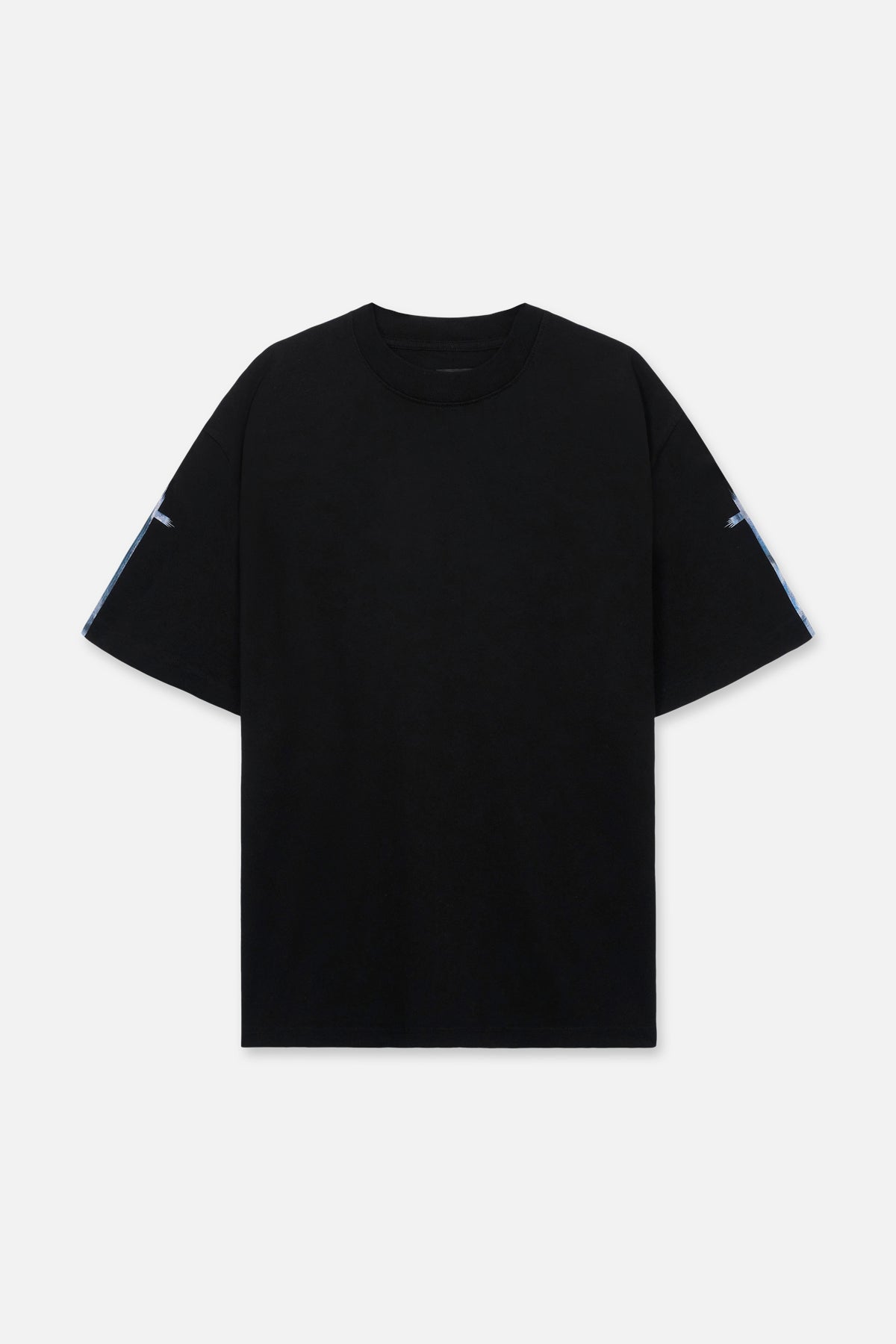 COLT TEE | BLACK METALLIC SLEEVE CROSS