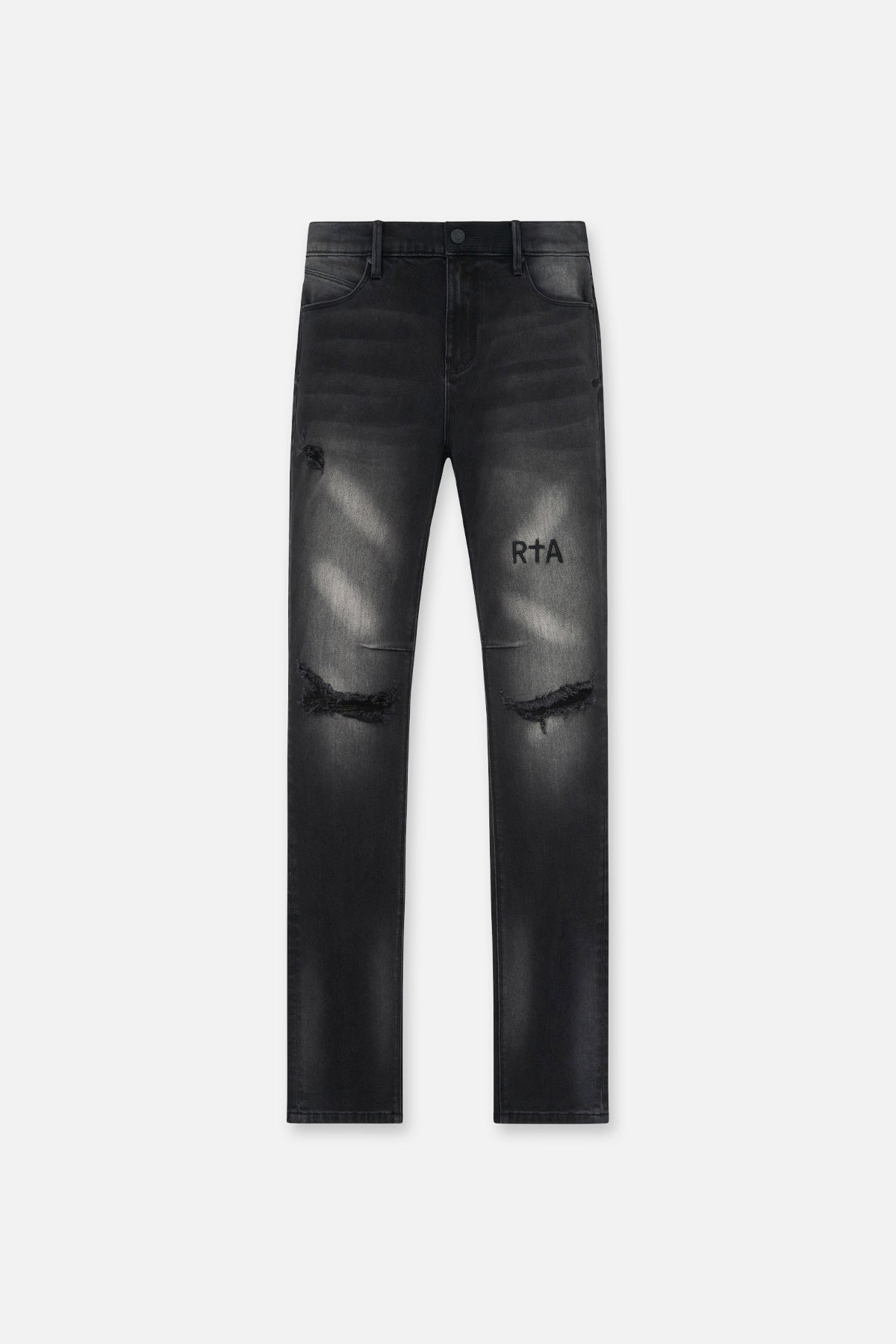 CLAYTON SKINNY JEAN | FADED BLACK DISTRESSED