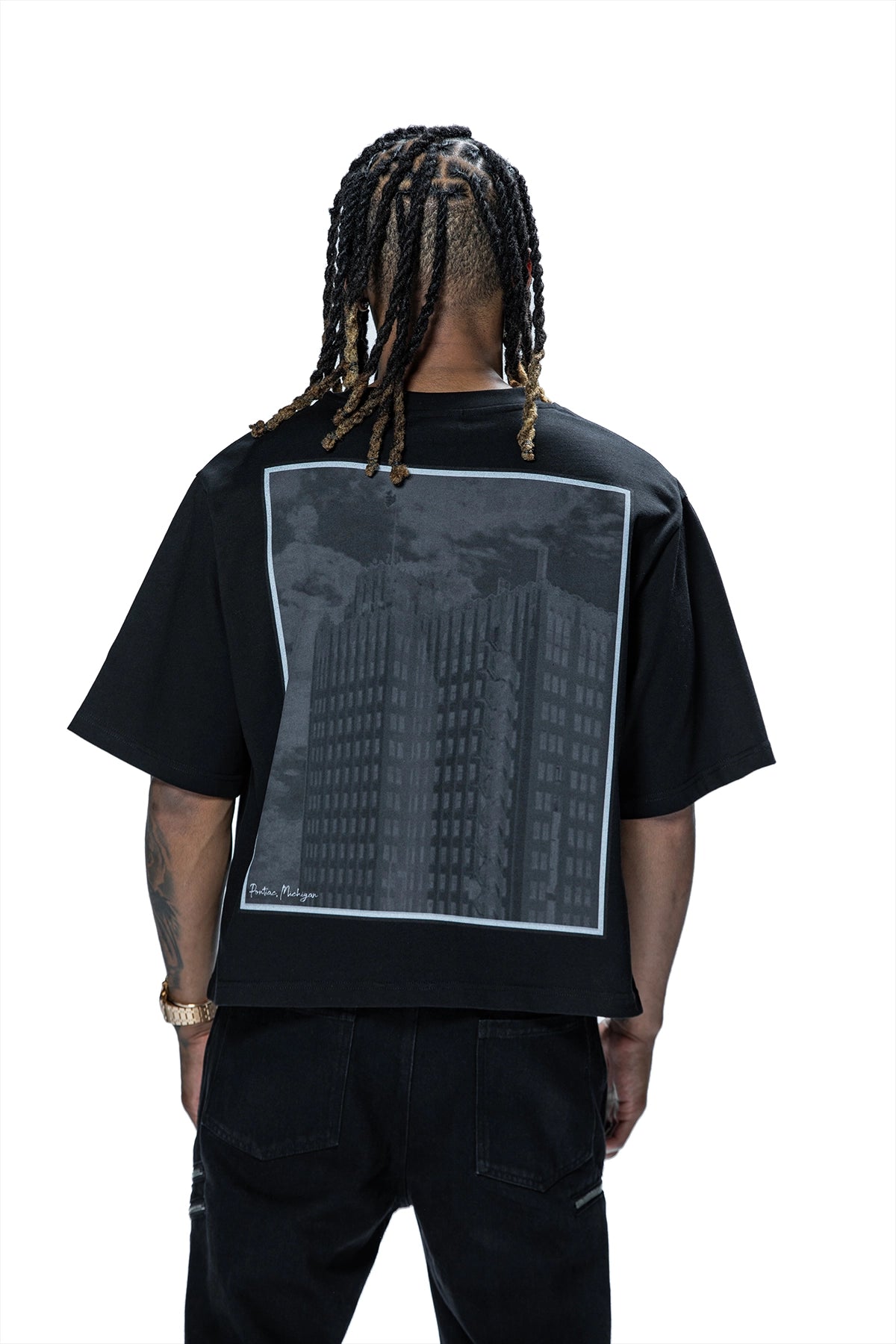 Men's Black Portrait Short Sleeve Tee | RTA Men's Black Portrait Short Sleeve Tee | RTA