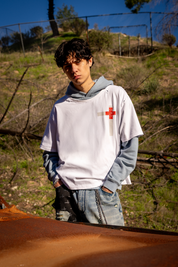 ORIEN LAYERED HOODIE | DUSTLIGHT BLUE